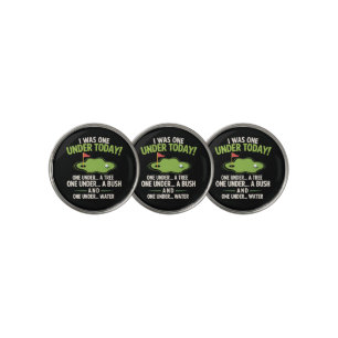 I Was One Under Today Golfer Golf Lover Golfing Ball Marker