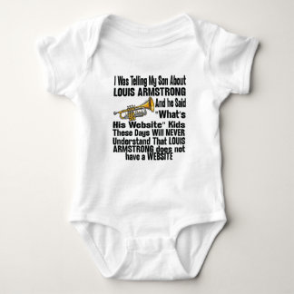 I Was Telling My Son About Louis Armstrong Baby Bodysuit