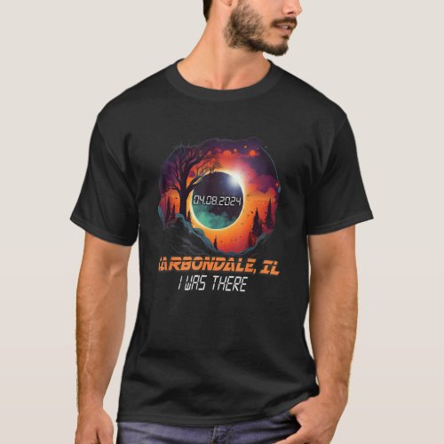 I Was There Total Solar Eclipse Carbondale Illinoi T_Shirt