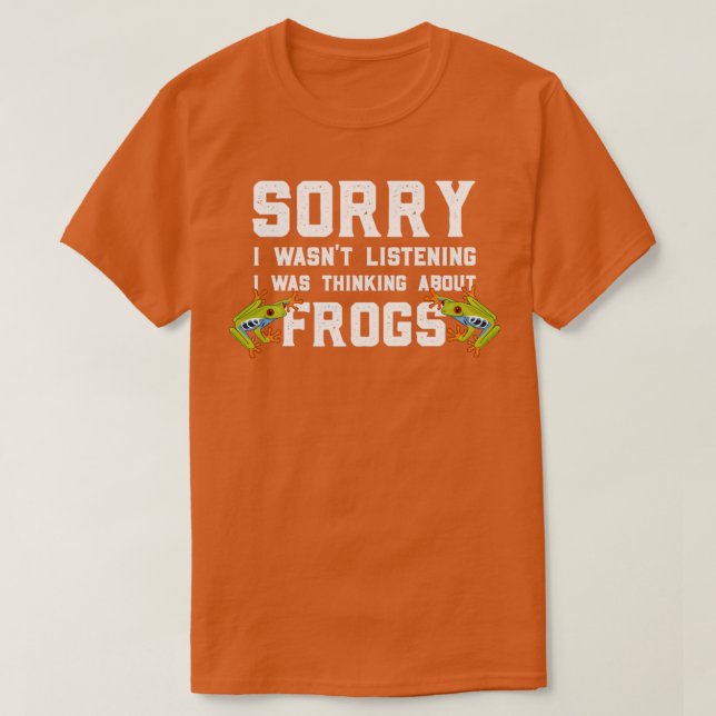 I was thinking about frogs  Red Eyed Tree Frog  T-Shirt (Design Front)