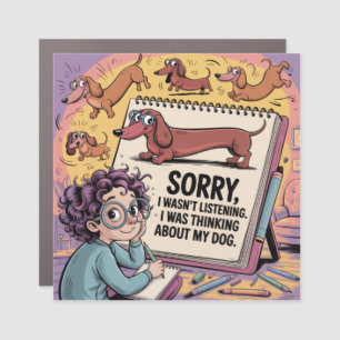 I Was Thinking About My Dog Car Magnet