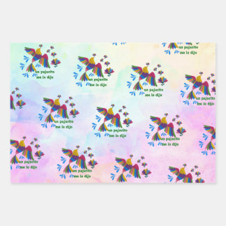 'I Was Told by a Pajarito' - Mexican Art Wrapping Paper Sheets