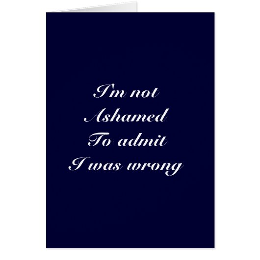 I was wrong cards (Front)