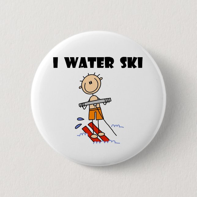 I Water Ski  Button (Front)