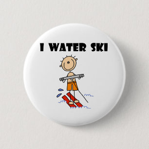 I Water Ski Button