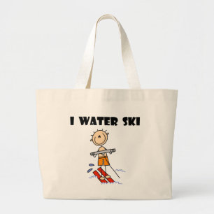 I Water Ski T-shirts and gifts Large Tote Bag