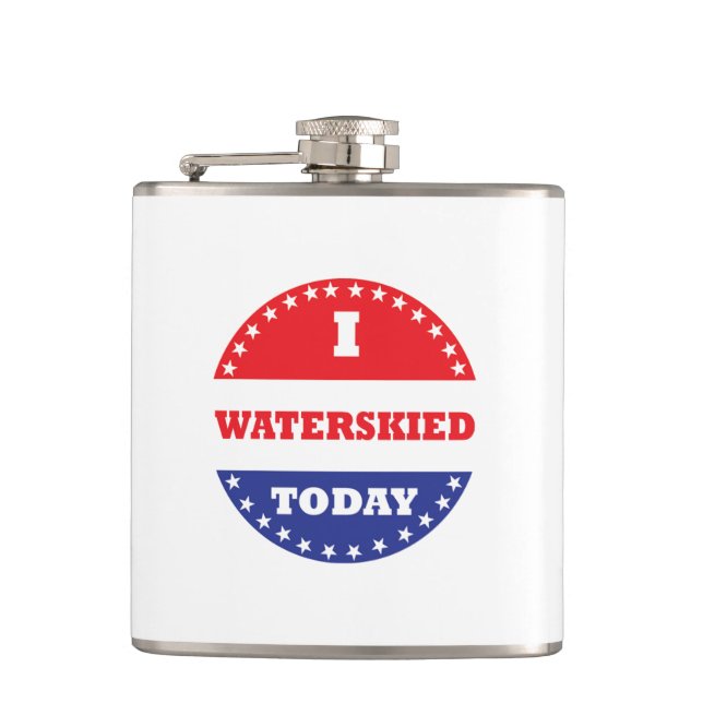 I Waterskied Today Flask (Front)