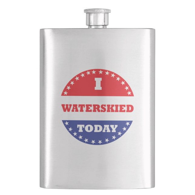 I Waterskied Today Flask (Front)