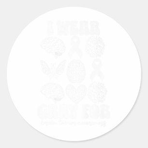 I We Wear Gary For Brain Tumor Awareness Month Men Classic Round Sticker