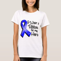 I Wear a Blue Ribbon For My Hero T-Shirt