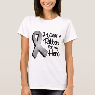 I Wear a Gray Ribbon For My Hero T-Shirt