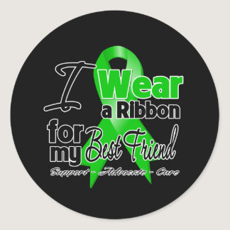 I Wear a Green Ribbon For My Best Friend Classic Round Sticker