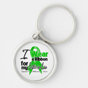 I Wear a Green Ribbon For My Sister-in-Law Keychain