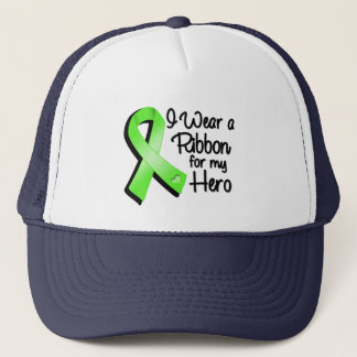 I Wear a Lime Green Ribbon For My Hero Trucker Hat