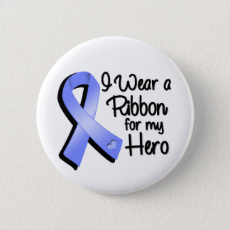 I Wear a Periwinkle Ribbon For My Hero Pinback Button