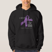 I Wear a Purple Ribbon For Me Hoodie