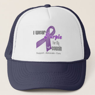 I Wear a Purple Ribbon For My Cousin Trucker Hat