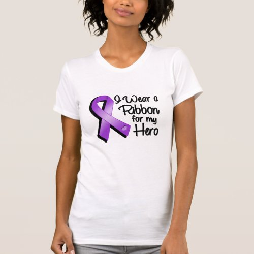 I Wear a Purple Ribbon For My Hero T_Shirt