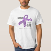 I Wear a Purple Ribbon For My Mom T-Shirt