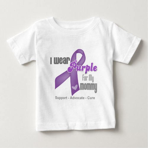 I Wear a Purple Ribbon For My Mommy Baby T_Shirt