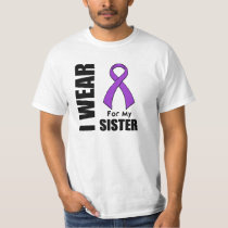 I Wear a Purple Ribbon For My Sister T-Shirt
