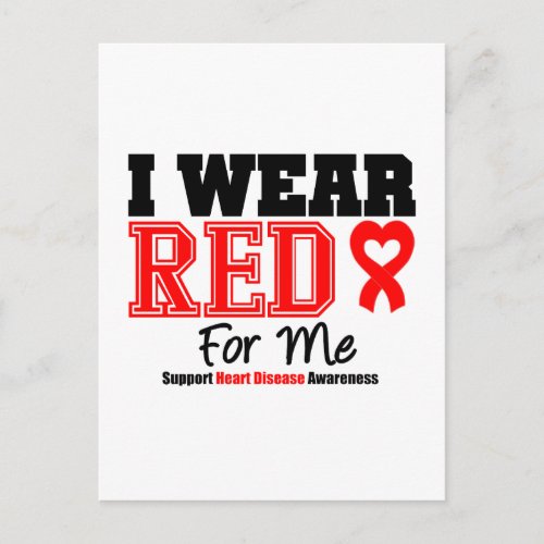 I Wear a Red Ribbon For Me Postcard
