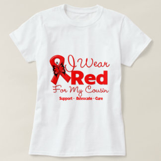 I Wear a Red Ribbon For My Cousin T-Shirt