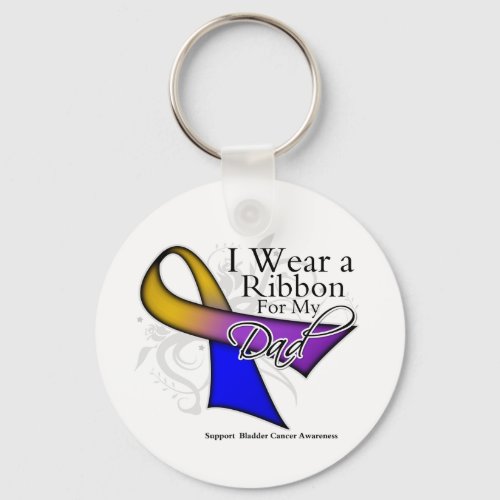I Wear a Ribbon For My Dad _ Bladder Cancer Keychain