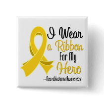 I Wear a Ribbon For My Hero - Neuroblastoma Button