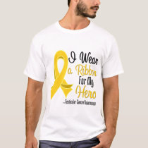 I Wear a Ribbon For My Hero - Testicular Cancer T-Shirt