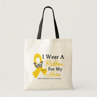 I Wear a Ribbon HERO Childhood Cancer Tote Bag