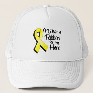 I Wear a Yellow Ribbon For My Hero Trucker Hat