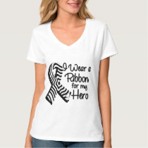 I Wear a Zebra Ribbon For My Hero T-Shirt