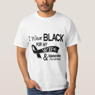 I Wear Black For My Wife 42 Melanoma T-Shirt