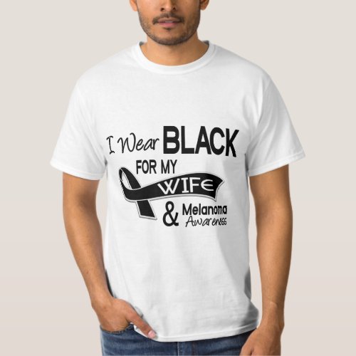 I Wear Black For My Wife 42 Melanoma T_Shirt