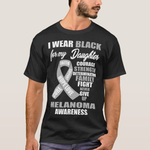 I Wear Black Melanoma Awareness T_Shirt