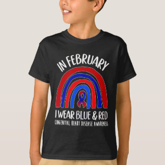 I Wear Blue And Red Congenital Heart Disease Aware T-Shirt