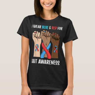 I Wear Blue and Red For HHT Awareness T-Shirt