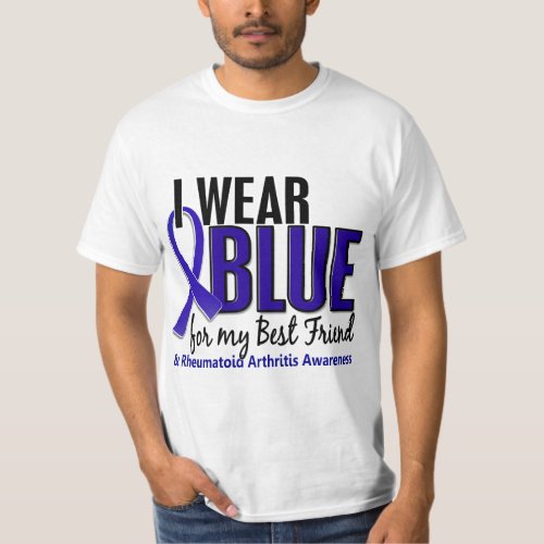 I Wear Blue Best Friend 10 Rheumatoid Arthritis RA T_Shirt