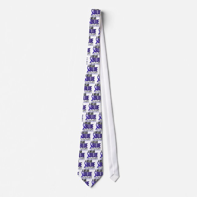I Wear Blue Daughter Rheumatoid Arthritis RA Neck Tie (Front)