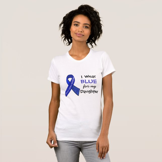 I Wear Blue e for my Daughter CFS Shirt (Front Full)