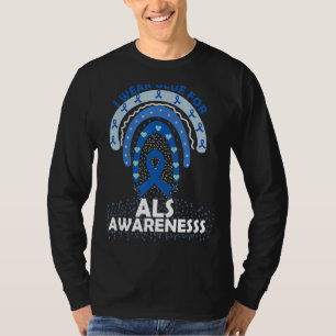 I Wear Blue For Als Awareness Month Rainbow T-Shirt