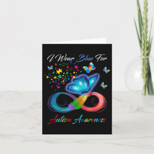 I Wear Blue For Autism Awareness - Autism Awarenes Card