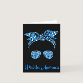 I Wear Blue For Diabetes Awareness Warrior Messy B Card