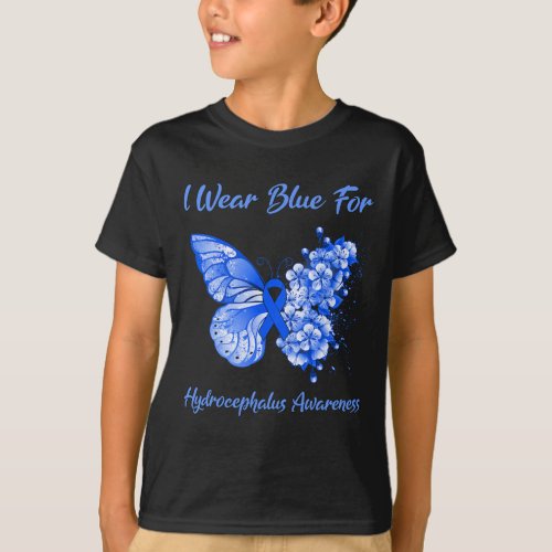 I Wear Blue For Hydrocephalus Awareness  T_Shirt