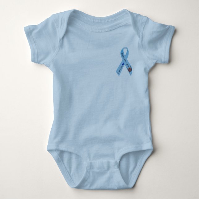I wear blue for Lukas Baby Bodysuit (Front)