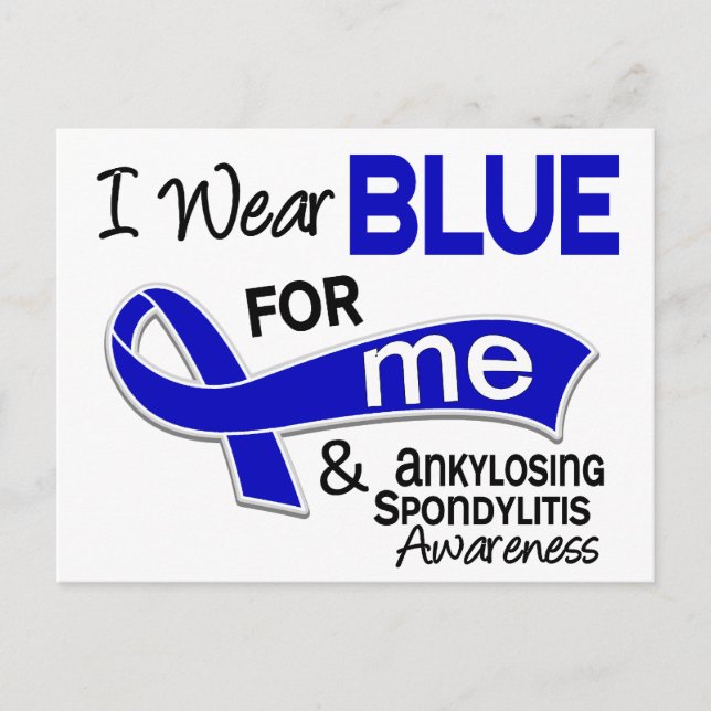 I Wear Blue For Me 42 Ankylosing Spondylitis AS Postcard (Front)