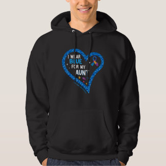 I Wear Blue For My Aunt  Cool Autism Awareness Quo Hoodie