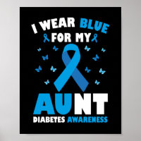 I Wear Blue For My Aunt Diabetes Awareness