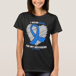 I Wear Blue For My Boyfriend Alopecia Awareness T-Shirt